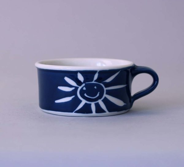 Porcelánový hrnek široký se sluncem